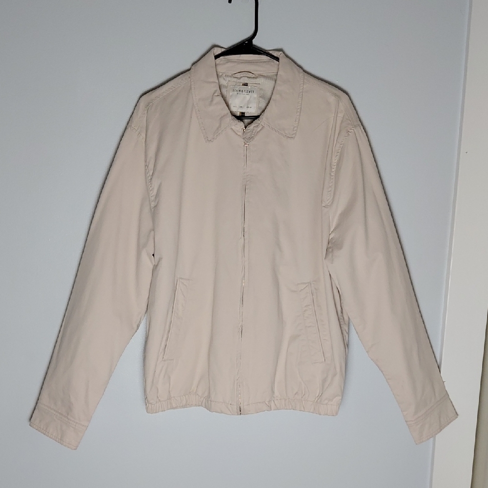 Denim & Flower Ricky Singh Khaki Cotton Harrington Bomber Jacket Preppy Outdoor
